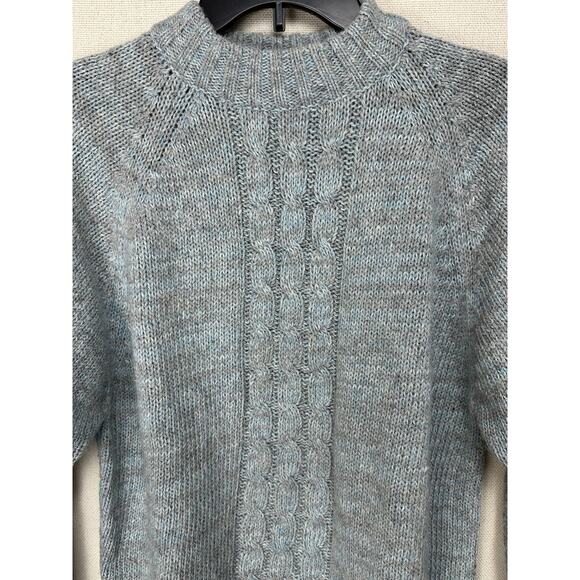 Napoliello Men’s Wool Blend Sweater Sz L Pullover Blue Gray Preppy Winter - Picture 2 of 10